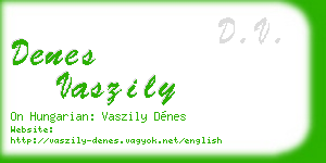 denes vaszily business card